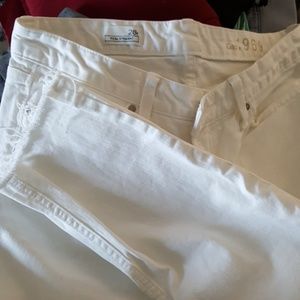 Real straight white jeans
